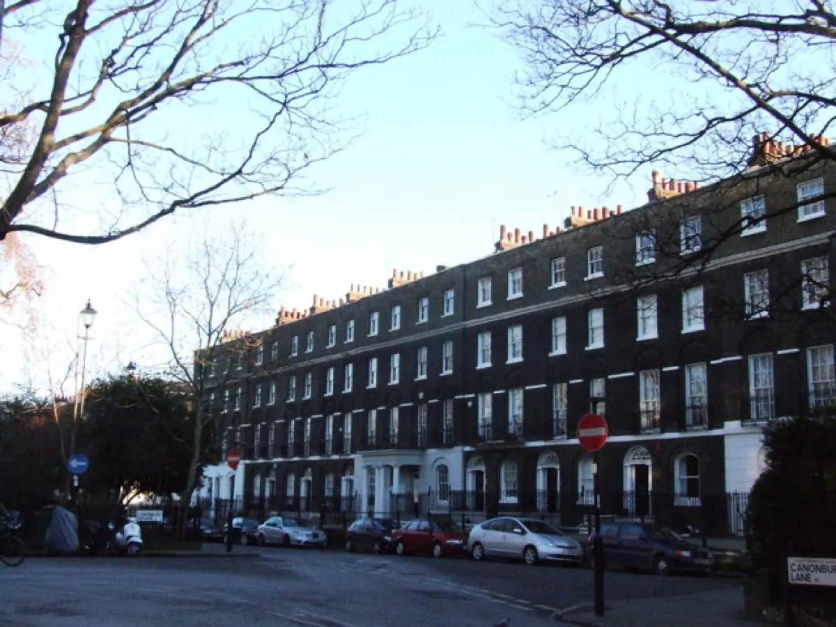 Canonbury Square, one of the highest-priced corners of the borough, where the Rightmove average for the last year runs to £935,037